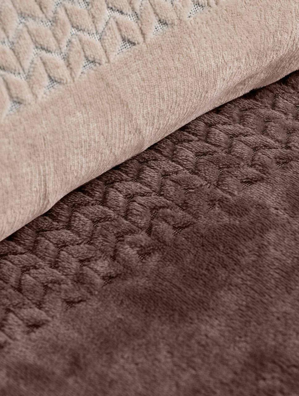 Double-Sided Blanket ARRAY BROWN/BEIGE