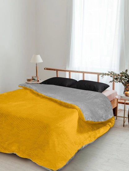 Duvet Cover LINES YELLOW/GREY